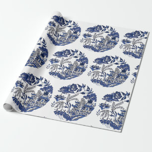 Papier Cadeau Design classique de saule bleu