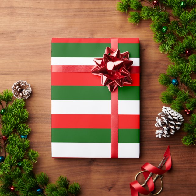 Papier Cadeau Design de bandes de drapeau italien (Cadeau de vacances)