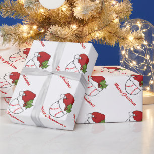 Papier Cadeau Design de base-ball sport de Noël