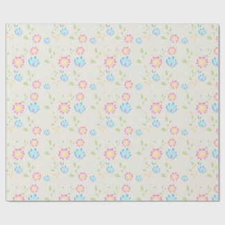 Papier Cadeau Design de fleurs de printemps mignonnes