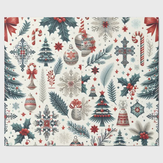 Papier Cadeau Design de Noël (Couture)