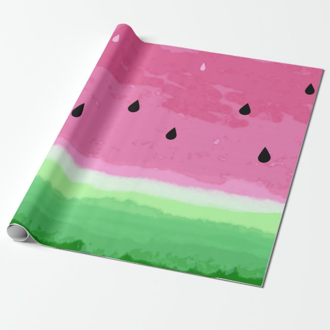 Papier Cadeau Design de pastèque mignonne (Déroulé)