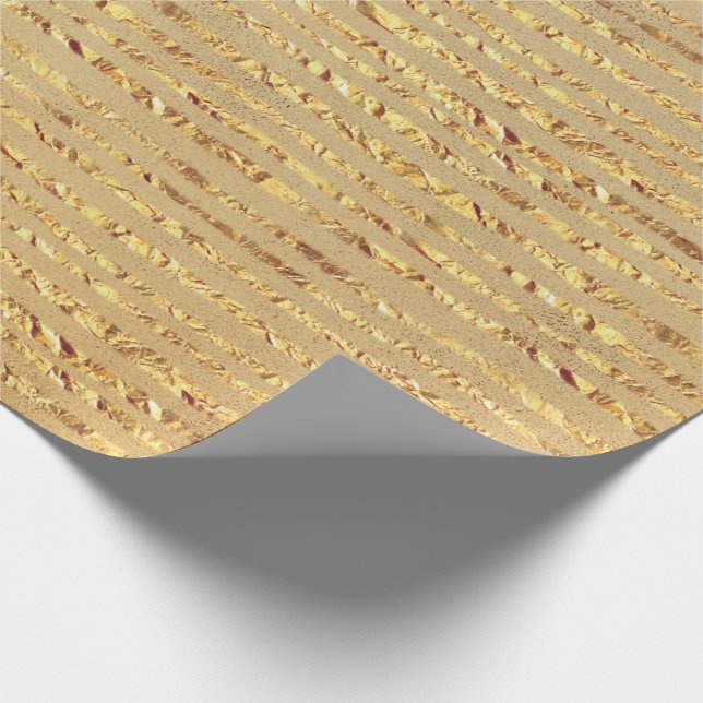 Papier Cadeau Design de ruban Parties scintillant or (Coin)