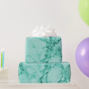 Papier Cadeau Design de texture de marbre vert à la menthe