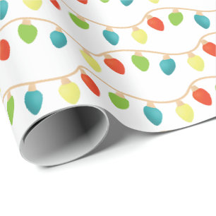 Papier Cadeau Design des lumières de Noël
