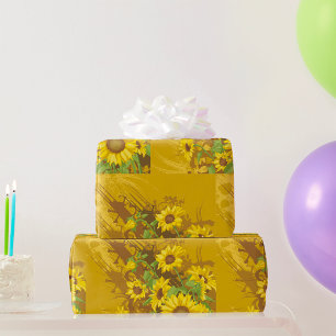 Papier Cadeau Design des tournesols