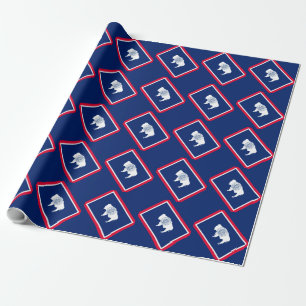 Papier Cadeau Design du drapeau d'état du Wyoming