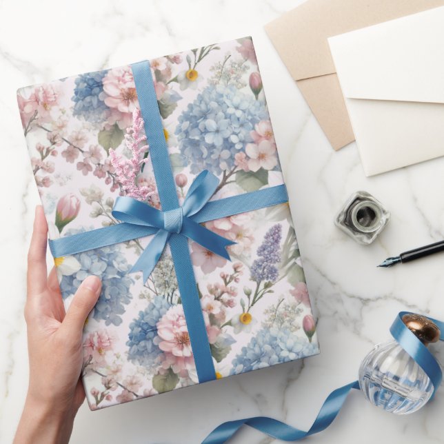 Papier Cadeau Design floral de Pâques élégant (Cadeaux)