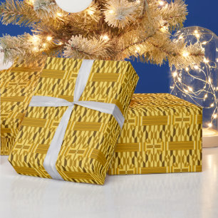 Papier Cadeau Design Golden Kente