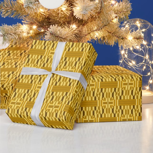 Papier Cadeau Design Golden Kente (Vacances)