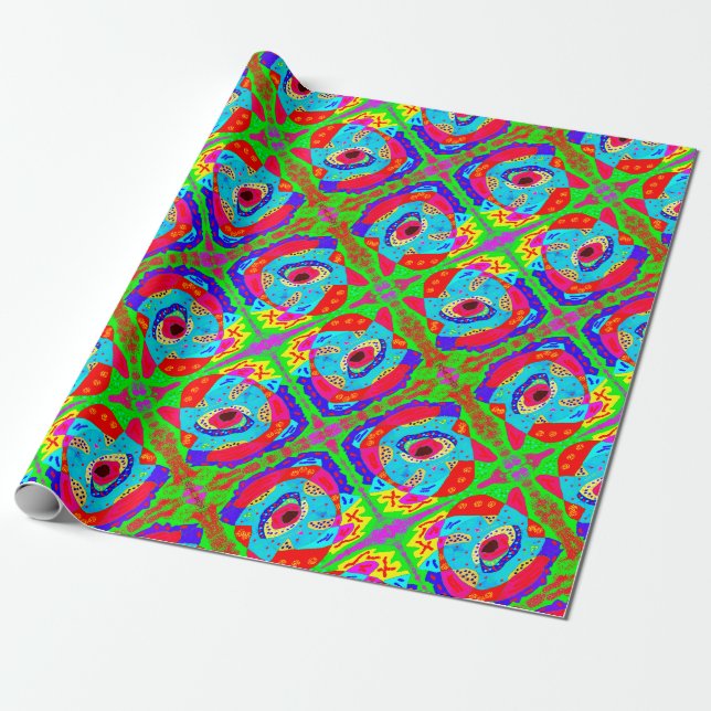 Papier Cadeau Design inspiré par l'art tribal (Déroulé)