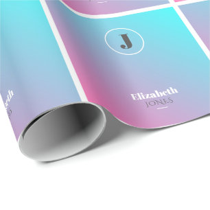 Papier Cadeau Design minimaliste aux couleurs pastel