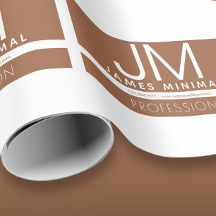 Papier Cadeau Design minimaliste professionnel moderne Marron