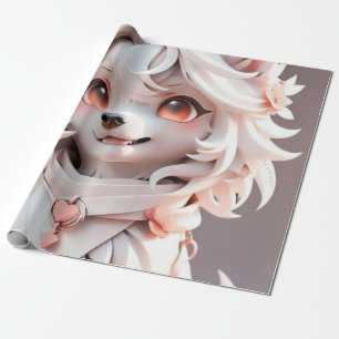 Papier Cadeau Design rose rosé pour enfants cadeaux d'anniversai