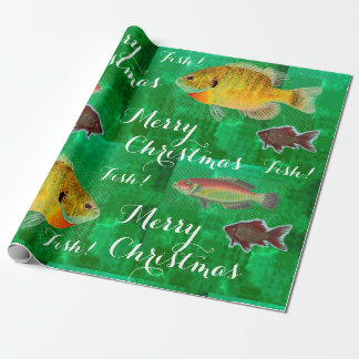Papier Cadeau Design unique Joyeux Noël avec du poisson