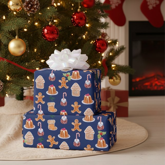 Papier Cadeau Desserts de Noël (Créateur téléchargé)