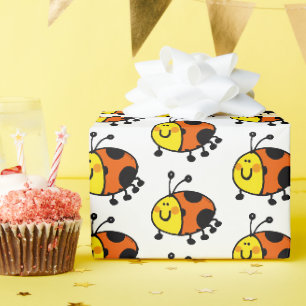 Papier Cadeau Dessin animé de coccinelle mignonne