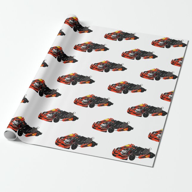 Papier Cadeau dessin animé de Kart racing (Déroulé)