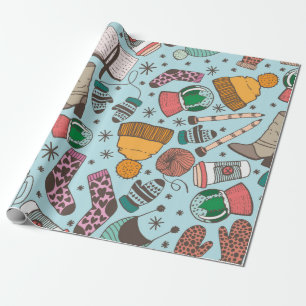 Papier Cadeau Dessin de doodle dessiné à la main, motif sans s