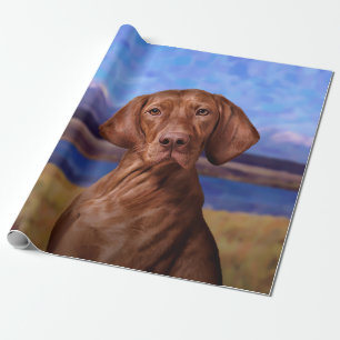 Papier Cadeau Dessin drôle Vizsla Pointer