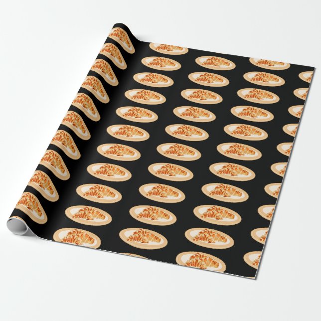 Papier Cadeau Dessin du Croissant (Déroulé)