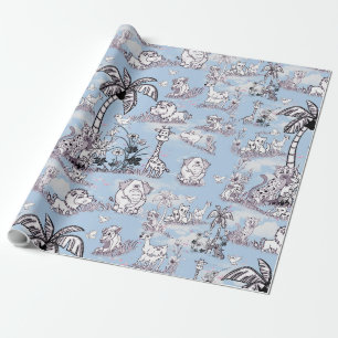 Papier Cadeau Dessin en ligne sur les nuages fluffés,
