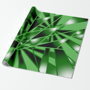 Papier Cadeau Dessin en perspective de fond couleur dégradé vert