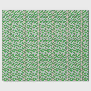 Papier Cadeau Dessin Green White Star, Art by Kids :)