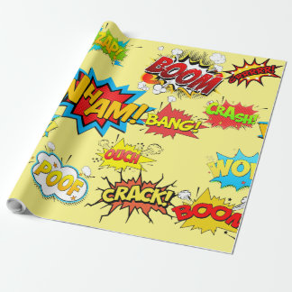 Papier Cadeau dessin humique Papier d'enveloppement