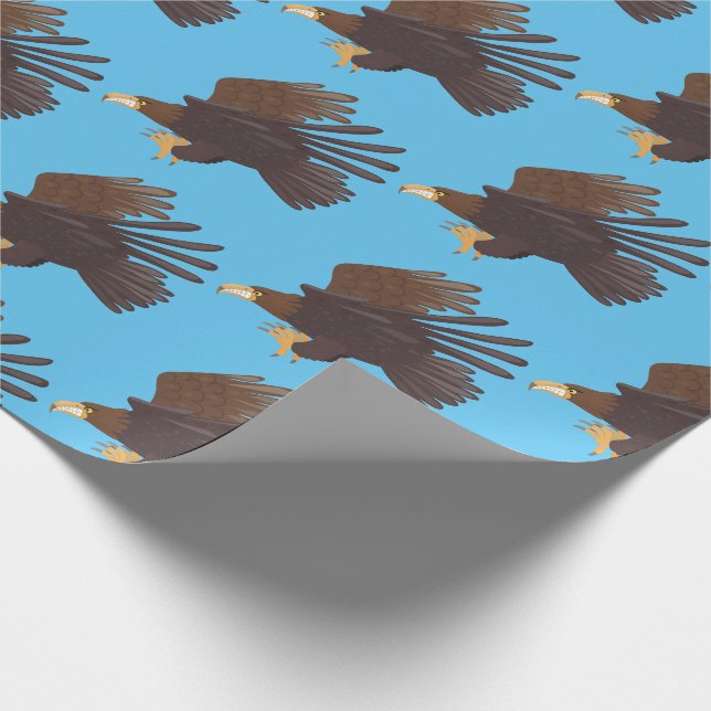Papier Cadeau dessin humoristique d'aigle royal (Coin)