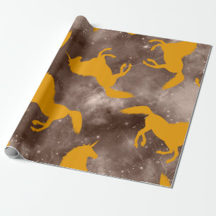 Papier Cadeau Dessin main Abstrait Chevaux Unicorn Patt sans joi