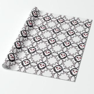 Papier Cadeau dessin mignon du crâne d'araignée