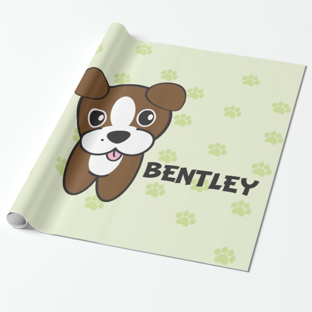 Papier Cadeau Dessins de chien Rockets™ - Bentley (Déroulé)
