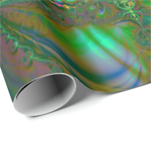 Papier Cadeau Destin angloté Psychédélique Fractale