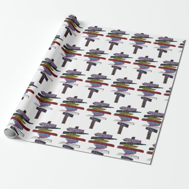 Papier Cadeau Destinations d'Escalades emballage papier (Déroulé)