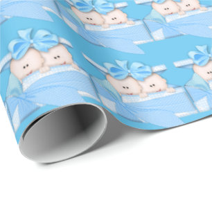 Papier Cadeau Deux bébés garçons dans des cadeaux de rapper papi