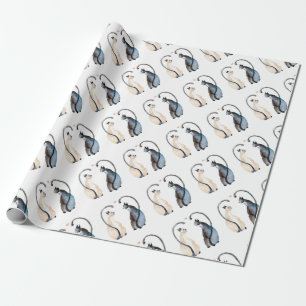 Papier Cadeau Deux chats dans l'amour