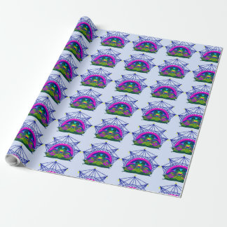 Papier Cadeau Deux oiseaux et une feuille