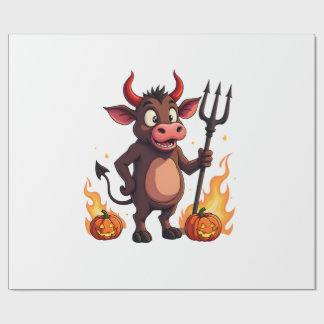 Papier Cadeau Devil Cow Mischief