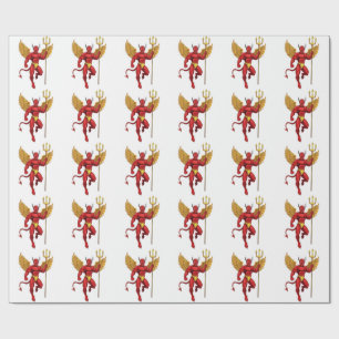 Papier Cadeau Diable avec trident
