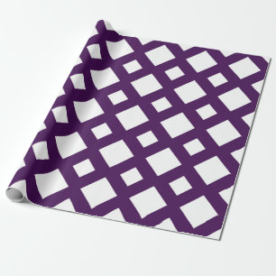 Papier Cadeau Diamant blanc, Bordure pourpre gras