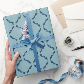 Papier Cadeau Diamants Abstraits Bleus
