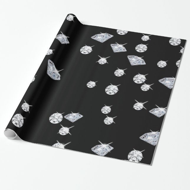 Papier Cadeau Diamants étincelants (Déroulé)
