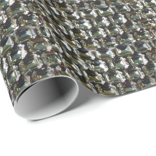 Papier Cadeau Diamants, pierres précieuses vintage élégantes 