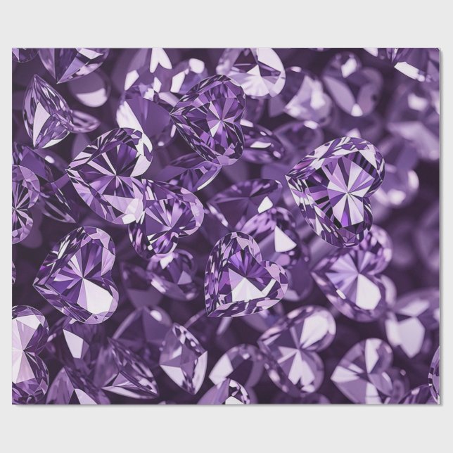 Papier Cadeau Diamants pourpres (Plat)