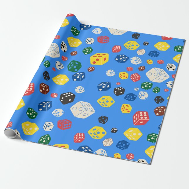 Papier Cadeau Die Dice Die Board Jeu Casino Motif de jeu (Déroulé)