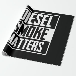 Papier Cadeau DIESEL MATIÈRES FUMÉES Camion diesel Rouleau Cha