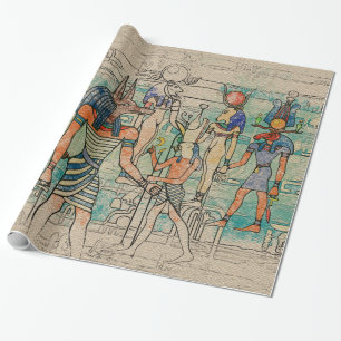Papier Cadeau Dieux égyptiens sur la toile