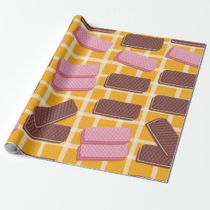 Papier Cadeau Différentes gaufres aromatisées sans soudure arriè