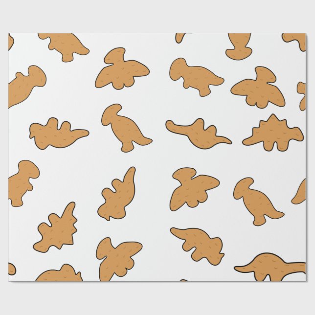 Papier Cadeau Dino Nuggets Pattern (Plat)